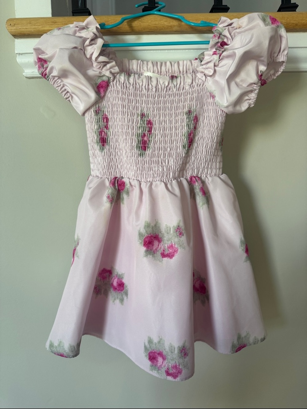 LoveShackFancy Blush Ruffle Detail Dress